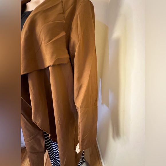 SHEIN Plus Solid Open Front Coat - Size 0 XL - Picture 8 of 13